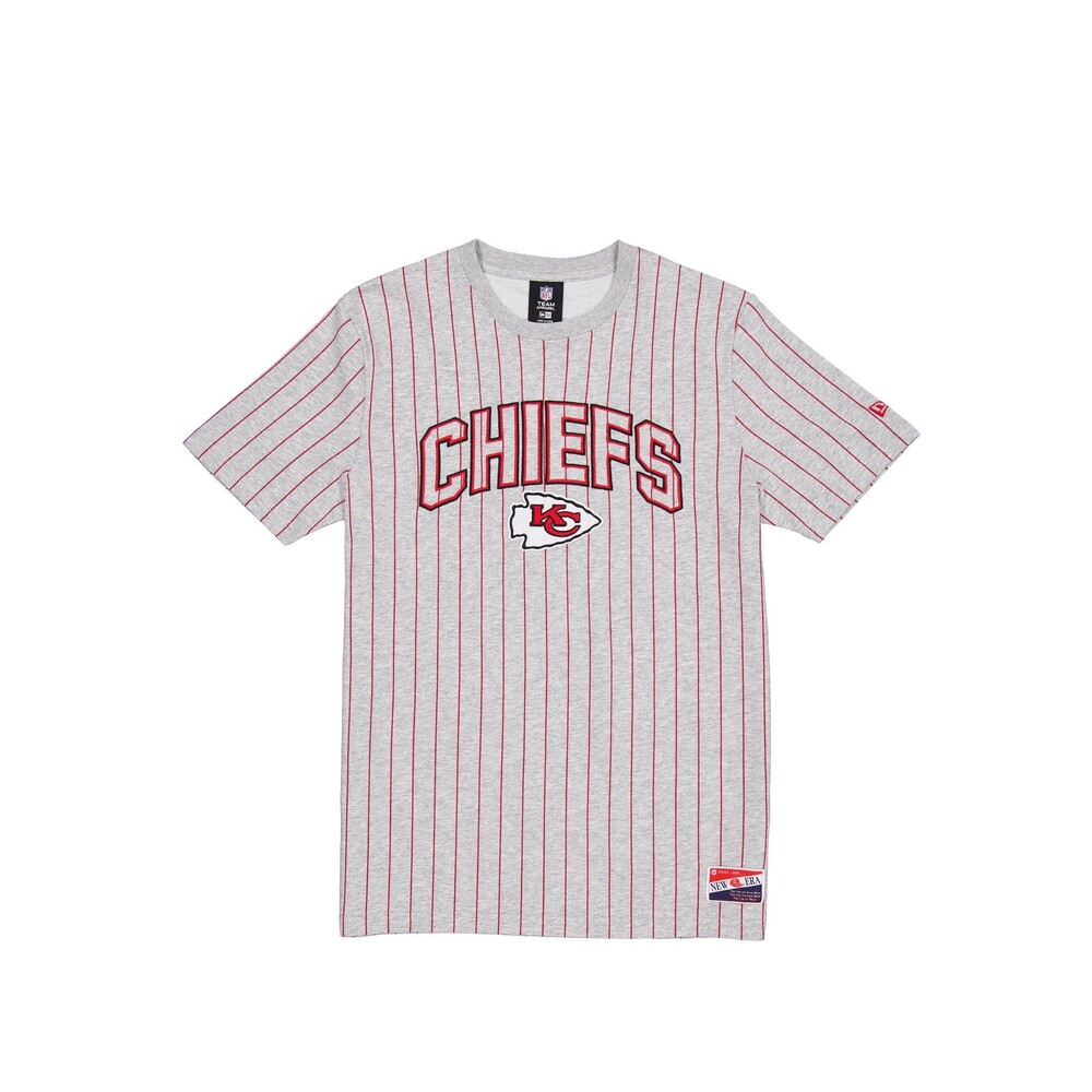 New Era Kansas City Chiefs Throwback Gray Pinstripe T-Shirt - Size 3XL